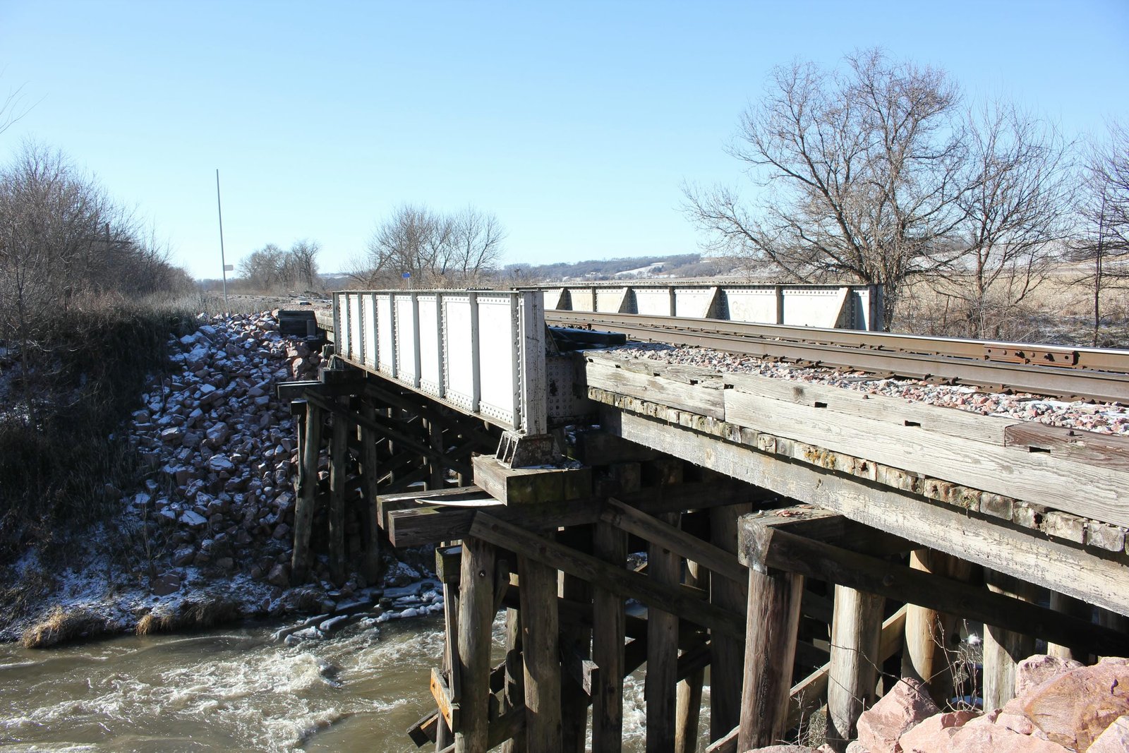 Looking south